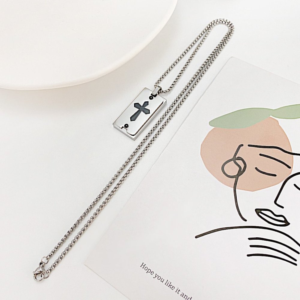 men cross necklace - Picture 3 of 4